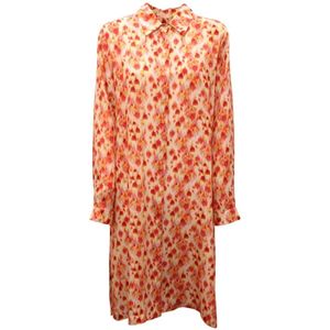 Max Mara, Dames, Jurken, Oranje, Maat: XL Zijde,