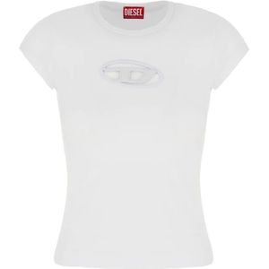 Diesel, Dames, Tops, Wit, Maat: S Katoen,