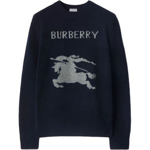 Burberry, Heren, Truien, Blauw, Maat: L Wol,
