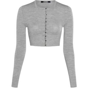 Jacquemus - Spiaggia - Korte Vest - Grijs - Wol