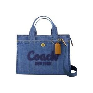 Coach Canvas Shopper Tas - Blauw , Blue , Dames , Maat: ONE Size