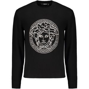 Versace, Heren, Truien, Zwart, Maat: S Katoen,