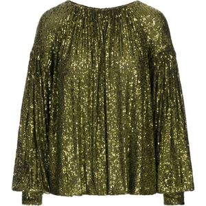 Rabanne, Dames, Blouses & Shirts, Groen, Maat: 2XS Poliester,