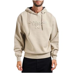 John Richmond, Heren, Sweatshirts & Hoodies, Beige, Maat: S Katoen,