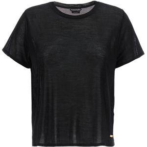 Tom Ford, Dames, Tops, Zwart, Maat: L Zijde,