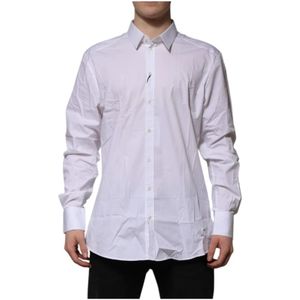 Dolce & Gabbana, Heren, Overhemden, Wit, Maat: 5XL Katoen,