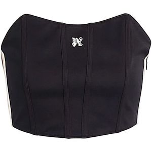 Palm Angels, Dames, Tops, Zwart, Maat: 2XS