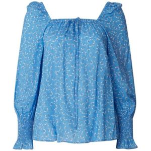 Lexington, Dames, Blouses & Shirts, Blauw, Maat: XL
