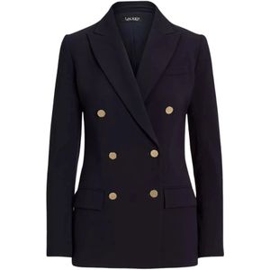 Ralph Lauren, Dames, Jassen, Blauw, Maat: 3XS Wol,