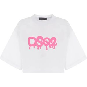 Dsquared2, Dames, Tops, Wit, Maat: M Katoen,