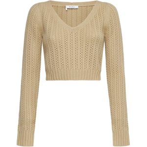 Max Mara, Dames, Truien, Beige, Maat: XS Wol,