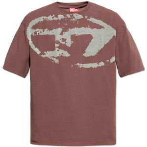 Diesel, Heren, Tops, Bruin, Maat: 3XL Katoen,