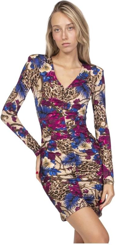 Just Cavalli, Dames, Jurken, Veelkleurig, Maat: XS Viscose,