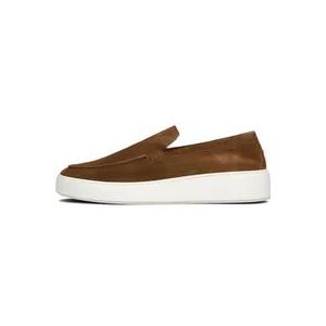 Nubikk Bruine Loafers Jiro Mio , Brown , Heren , Maat: 45 EU