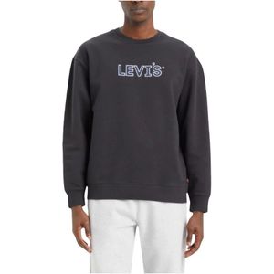 Levi's, Heren, Sweatshirts & Hoodies, Zwart, Maat: M Katoen,