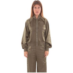 Lacoste, Dames, Jassen, Groen, Maat: XS Satijn,