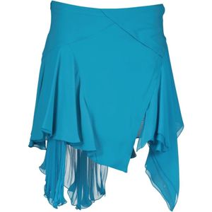 Versace, Dames, Rokken, Blauw, Maat: XS Zijde,