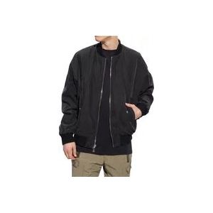 Balmain Zwarte Katoenen Jas met Ribboorden , Black , Heren , Maat: XL