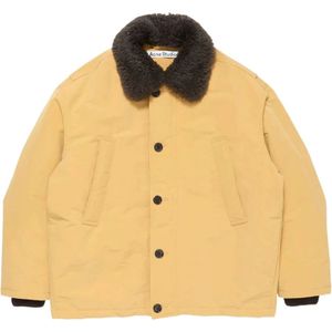 Acne Studios, Heren, Jassen, Beige, Maat: S Nylon,