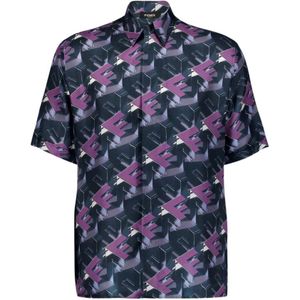 Fendi, Heren, Overhemden, Veelkleurig, Maat: S Zijde,