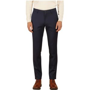 Mason's, Heren, Broeken, Blauw, Maat: XS Leer,