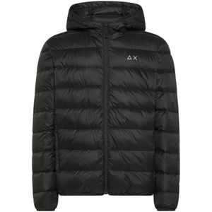 Sun68, Heren, Jassen, Zwart, Maat: S Nylon,