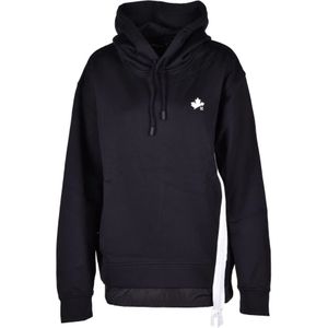 Dsquared2, Dames, Sweatshirts & Hoodies, Zwart, Maat: M Katoen,