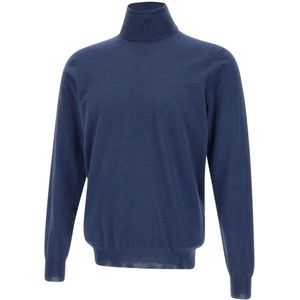 Filippo De Laurentiis, Heren, Truien, Blauw, Maat: S Wol,