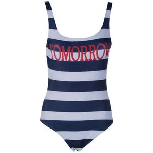 Alberta Ferretti, Dames, Badkleding, Blauw, Maat: XS Poliester,