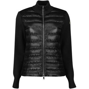 Moncler, Dames, Jassen, Zwart, Maat: XS Wol,