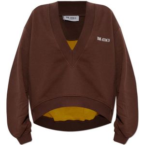 The Attico, Dames, Sweatshirts & Hoodies, Bruin, Maat: S Katoen,