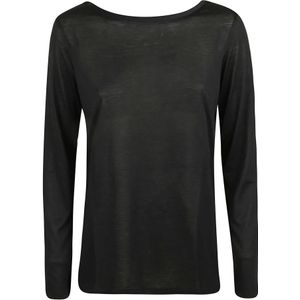 Majestic Filatures, Dames, Tops, Zwart, Maat: M Katoen,