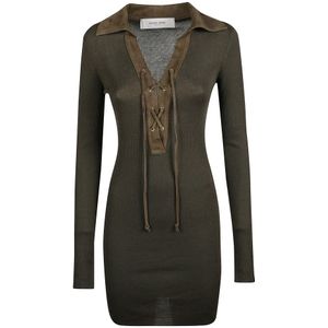 Golden Goose, Dames, Jurken, Groen, Maat: M Wol,