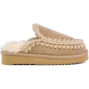 Mou - Bruine Schapenvacht Pantoffel - Dames - Handgemaakt - EVA-zool