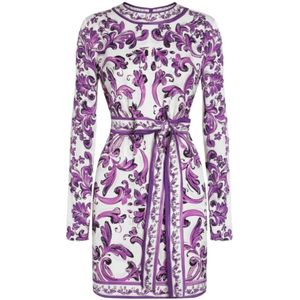 Dolce & Gabbana, Dames, Jurken, Paars, Maat: M