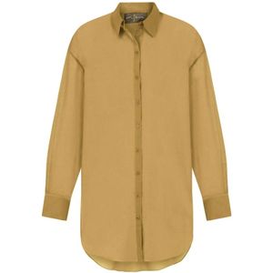 Cortana, Dames, Blouses & Shirts, Geel, Maat: 2XS Katoen,