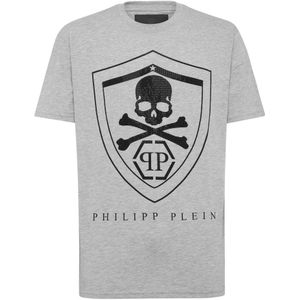 Philipp Plein, Heren, Tops, Grijs, Maat: XL Katoen,