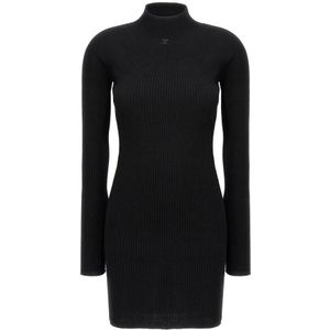 Courrèges, Dames, Jurken, Zwart, Maat: XS Katoen,