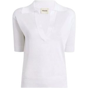 Khaite, Dames, Blouses & Shirts, Wit, Maat: S Viscose,