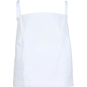 Sportmax, Dames, Tops, Wit, Maat: S Katoen,