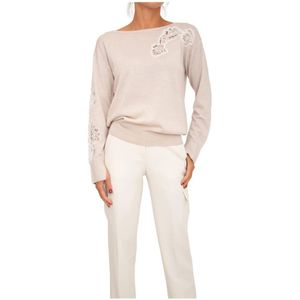 Blugirl, Dames, Truien, Roze, Maat: M Wol,