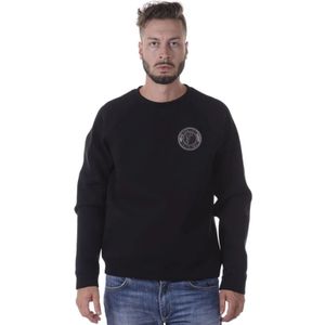 Versace, Heren, Sweatshirts & Hoodies, Zwart, Maat: L Katoen,