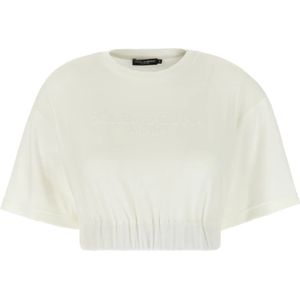 Dolce & Gabbana, Dames, Tops, Beige, Maat: 2XS Katoen,