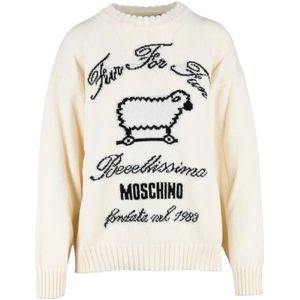 Moschino, Dames, Truien, Beige, Maat: XS Wol,