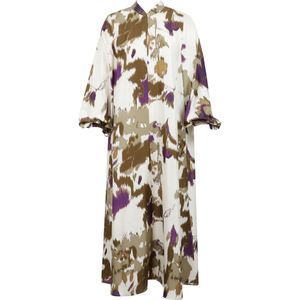 Max Mara, Dames, Jurken, Veelkleurig, Maat: 3XS Zijde,