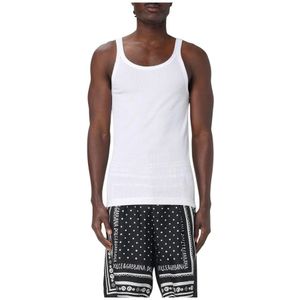 Dolce & Gabbana, Heren, Tops, Wit, Maat: 2XL