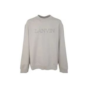 Lanvin Klassieke Parijse Geborduurde Sweatshirt , Gray , Heren , Maat: L