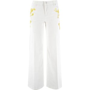 Ermanno Scervino, Dames, Broeken, Wit, Maat: 2XS Katoen,