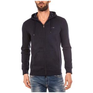 Armani Jeans, Heren, Sweatshirts & Hoodies, Blauw, Maat: 2XL Katoen,