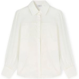 Motivi, Dames, Blouses & Shirts, Wit, Maat: XS Katoen,